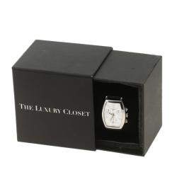 Pre Owned Balmain White Mother of Pearl Stainless Steel Arcade Chronograph Women's Wristwatch 30 mm