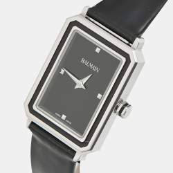 Pre Owned ساعة يد نسائية بالمان إيريني B4391.32.66 ستانلس ستيل جلد براءة عداد أسود 25 مم