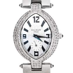 Pre Owned Balmain Silver Stainless Steel Excessive 3731 Women's Wristwatch 28 mm