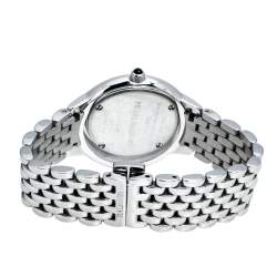 Pre Owned Balmain Silver Stainless Steel Diamonds Eclipse 3291 Women's Wristwatch 34 mm