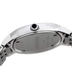 Pre Owned Balmain Silver Stainless Steel Diamonds Eclipse 3291 Women's Wristwatch 34 mm