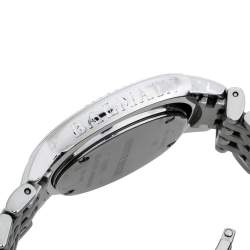 Pre Owned Balmain Silver Stainless Steel Diamonds Eclipse 3291 Women's Wristwatch 34 mm