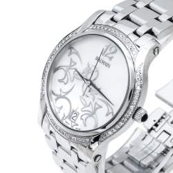 Pre Owned Balmain Mother Of Pearl Stainless Steel Diamond Fairy Arabesques 3751 Women's Wristwatch 34 mm