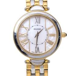 Pre Owned Balmain MOP Two-Tone Stainless Steel Haute Elegance 8072 Women's Wristwatch 27 mm