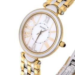 Pre Owned Balmain MOP Two-Tone Stainless Steel Haute Elegance 8072 Women's Wristwatch 27 mm