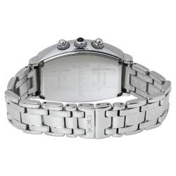 Pre Owned Balmain White Mother of Pearl Stainless Steel Arcade Chronograph Women's Wristwatch 30 mm