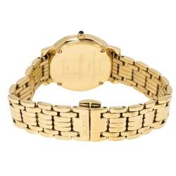 Pre Owned Balmain MOP Yellow Gold Plated Stainless Steel Diamond Elegance Chic Mini B1693.33.84 Women's Wristwatch 29 mm