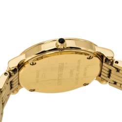 Pre Owned Balmain MOP Yellow Gold Plated Stainless Steel Diamond Elegance Chic Mini B1693.33.84 Women's Wristwatch 29 mm