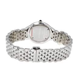 Pre Owned Balmain Silver Stainless Steel Diamond Eclipse 3291 Women's Wristwatch 34 mm