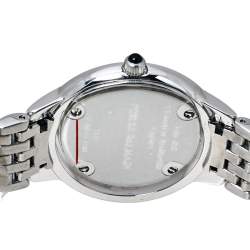 Pre Owned Balmain Silver Stainless Steel Diamond Eclipse 3291 Women's Wristwatch 34 mm