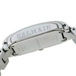 Pre Owned Pierre Balmain White Stainless Steel Diamonds 3655 Women's Wristwatch 19 x 27 mm
