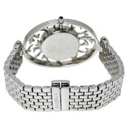 Pre Owned Balmain White Mother of Pearl Stainless Steel 3071 Arabesques Quartz Women's Wristwatch 32MM