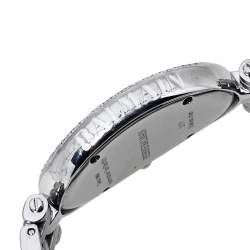 Pre Owned Balmain Silver Stainless Steel Diamonds Ovation Mini Women's Wristwatch 28 mm