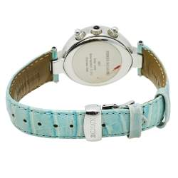 Pre Owned Balmain Mother Of Pearl Stainless Steel Leather Excessive Chrono 5831 Women's Wristwatch 32 mm