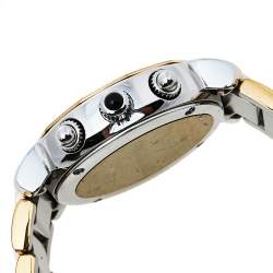 Pre Owned Balmain Silver Two-Tone Stainless Steel Madrigal Chrono 5898 Women's Wristwatch 35 mm