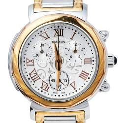Pre Owned Balmain Silver Two-Tone Stainless Steel Madrigal Chrono 5898 Women's Wristwatch 35 mm