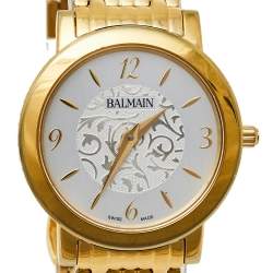 Pre Owned Balmain Silver Gold Tone Stainless Steel Elegance Chic 1690 Women's Wristwatch 29 mm