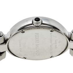 Pre Owned Balmain Mother Of Pearl Stainless Steel Diamonds Excessive 5451 Women's Wristwatch 32 mm