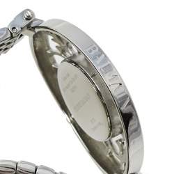 Pre Owned Balmain Mother of Pearl Stainless Steel Diamond 3075 Women's Wristwatch 32 mm