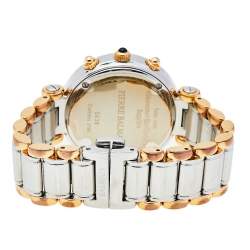 Pre Owned Balmain Mother of Pearl Two-Tone Stainless Steel Balmania Chrono 5638 Women's Wristwatch 38 mm