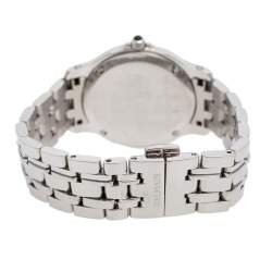 Pre Owned Balmain Mother of Pearl Stainless Steel Diamonds Eria 1855 Women's Wristwatch 34 mm