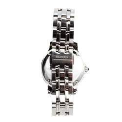 Pre Owned Balmain Mother of Pearl Stainless Steel Diamonds Eria 1855 Women's Wristwatch 34 mm