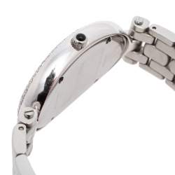 Pre Owned Balmain Mother of Pearl Stainless Steel Diamonds Ovation Mini 3271 Women's Wristwatch 28 mm