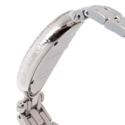 Pre Owned Balmain Mother of Pearl Stainless Steel Diamonds Ovation Mini 3271 Women's Wristwatch 28 mm