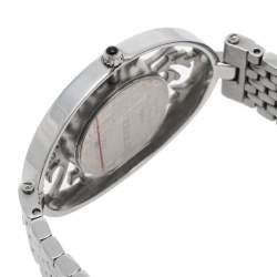 Pre Owned Balmain Mother of Pearl Stainless Steel Diamond Arabesques Bijou 3075 Women's Wristwatch 32 mm