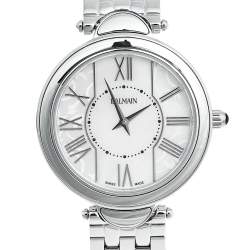 Pre Owned Balmain White Mother of Pearl Stainless Steel Haute Elegance B8071.33.83 Women's Wristwatch 27 mm