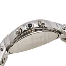 Pre Owned Balmain Mother of Pearl Stainless Steel Diamonds Excessive Chrono 5655 Women's Wristwatch 34 mm