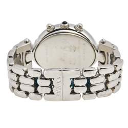 Pre Owned Balmain Mother of Pearl Stainless Steel Diamonds Excessive Chrono 5655 Women's Wristwatch 34 mm