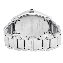 Pre Owned Balmain Silver Stainless Steel Diamond Oval 2671 Women's Wristwatch 32 mm