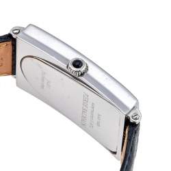 Pre Owned Balmain Mother Of Pearl Stainless Steel Leather Diamond Amphora 3401 Women's Wristwatch 25 mm