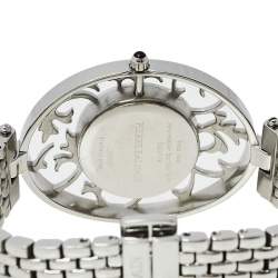 Pre Owned Balmain Mother of Pearl Stainless Steel Diamonds Arabesques Bijou 3075 Women's Wristwatch 32 mm