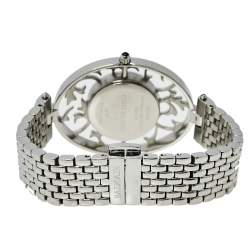 Pre Owned Balmain Mother of Pearl Stainless Steel Diamonds Arabesques Bijou 3075 Women's Wristwatch 32 mm