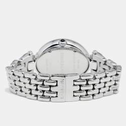 Pre Owned Balmain Mother of Pearl Stainless Steel Diamond Excessive 5451 Women's Wristwatch 32 mm