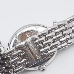 Pre Owned Balmain Mother of Pearl Stainless Steel Diamond Excessive 5451 Women's Wristwatch 32 mm