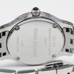 Pre Owned Balmain Silver Two Tone Stainless Steel Downtown B1838.33.16 Women's Wristwatch 29 mm