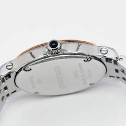 Pre Owned Balmain Silver Two Tone Stainless Steel Downtown B1838.33.16 Women's Wristwatch 29 mm