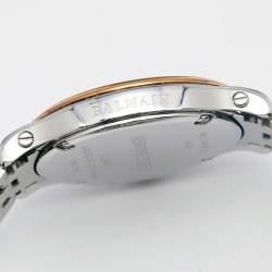 Pre Owned Balmain Silver Two Tone Stainless Steel Downtown B1838.33.16 Women's Wristwatch 29 mm