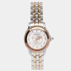 Pre Owned Balmain Silver Two Tone Stainless Steel Downtown B1838.33.16 Women's Wristwatch 29 mm