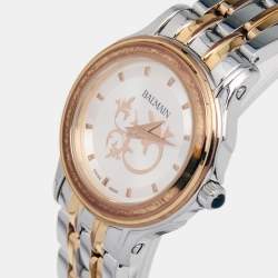 Pre Owned Balmain Silver Two Tone Stainless Steel Downtown B1838.33.16 Women's Wristwatch 29 mm