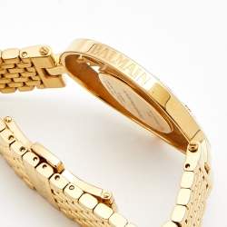 Pre Owned Balmain Black Gold Tone Stainless Steel Arabesques 3070 Women's Wristwatch 32 mm