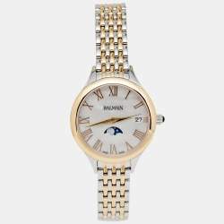 Louis Vuitton White Ceramic Gold Plated Stainless Steel Leather Monterey  LV2 180316 Women's Wristwatch 37 mm Louis Vuitton
