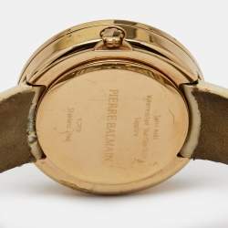 Pre Owned Balmain Mother of Pearl Rose Gold Plated Stainless Steel Satin Orithia B1379.22.84 Women's Wristwatch 30 mm