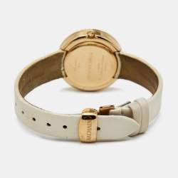 Pre Owned Balmain Mother of Pearl Rose Gold Plated Stainless Steel Satin Orithia B1379.22.84 Women's Wristwatch 30 mm