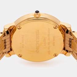 Pre Owned Balmain Mother of Pearl Rose Gold Plated Stainless Steel Tradition B1699.33.84 Women's Wristwatch 29 mm