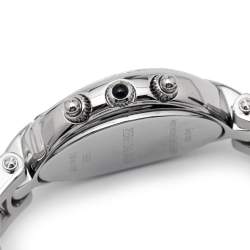 Pre Owned Balmain Mother of Pearl Stainless Steel Diamonds Excessive Chrono B5655.33.83 Women's Wristwatch 34 mm