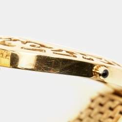 Balmain Mother of Pearl Yellow Gold Plated Stainless Steel Arabesques 3070 Women's Wristwatch 32 mm 